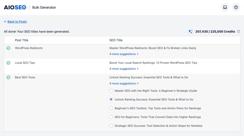 AI-Generated SEO Titles AI generated SEO titles for WordPress blog posts.