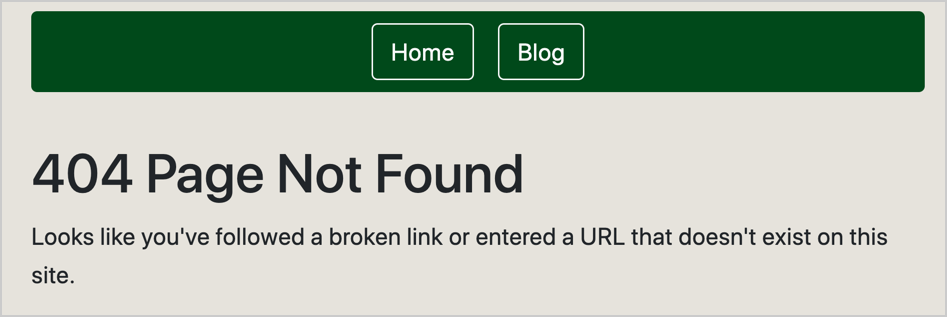 example of 404 page