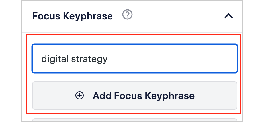 aioseo add focus keyword