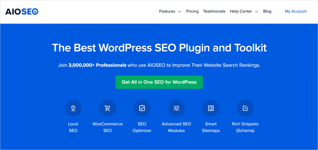 página principal de aioseo cómo enviar un sitemap a google