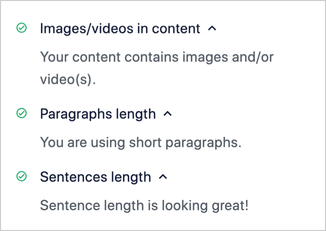 example of aioseo readability recommendations