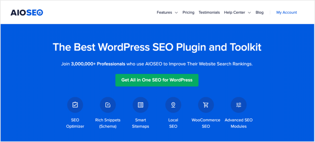 aioseo home page AIOSEO home page.