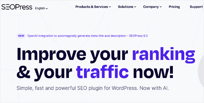 SEOPress home page