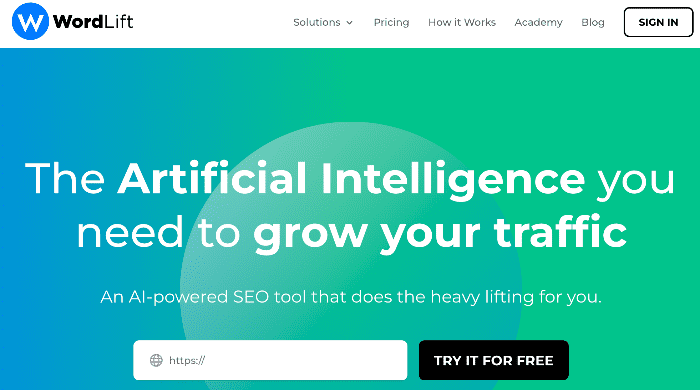 WordLift home page