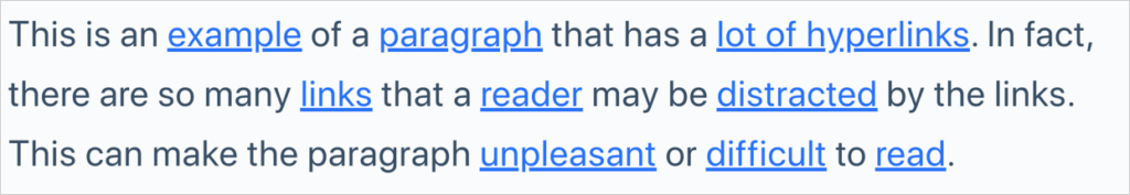 example paragraph too many hyperlinks example paragraph too many hyperlinks