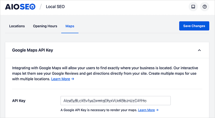 Google Maps API key.