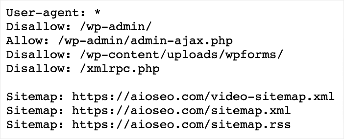 Example of WordPress robots.txt file. Example of WordPress robots.txt file.