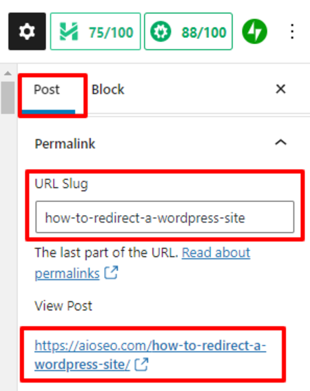 How to optimize your URLs using AIOSEO A snapshot showing one way to boost your technical SEO is to optimize your URLs using AIOSEO
