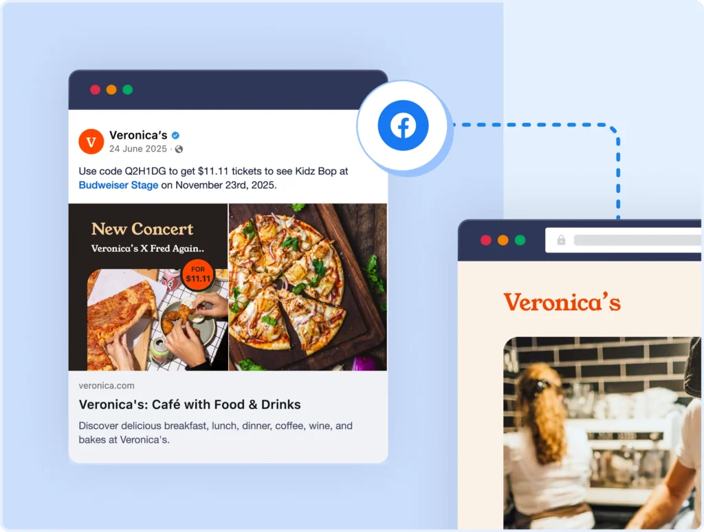 Get real-time previews of your content on social media.