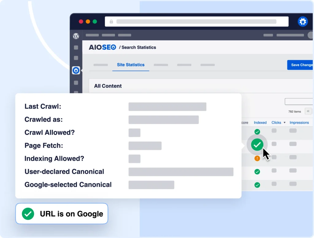 Obtenga el último estado de indexación de Google de Search Console.