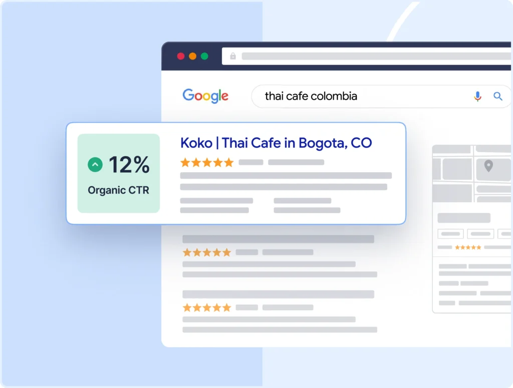 Add product schema markup to appear in rich results.