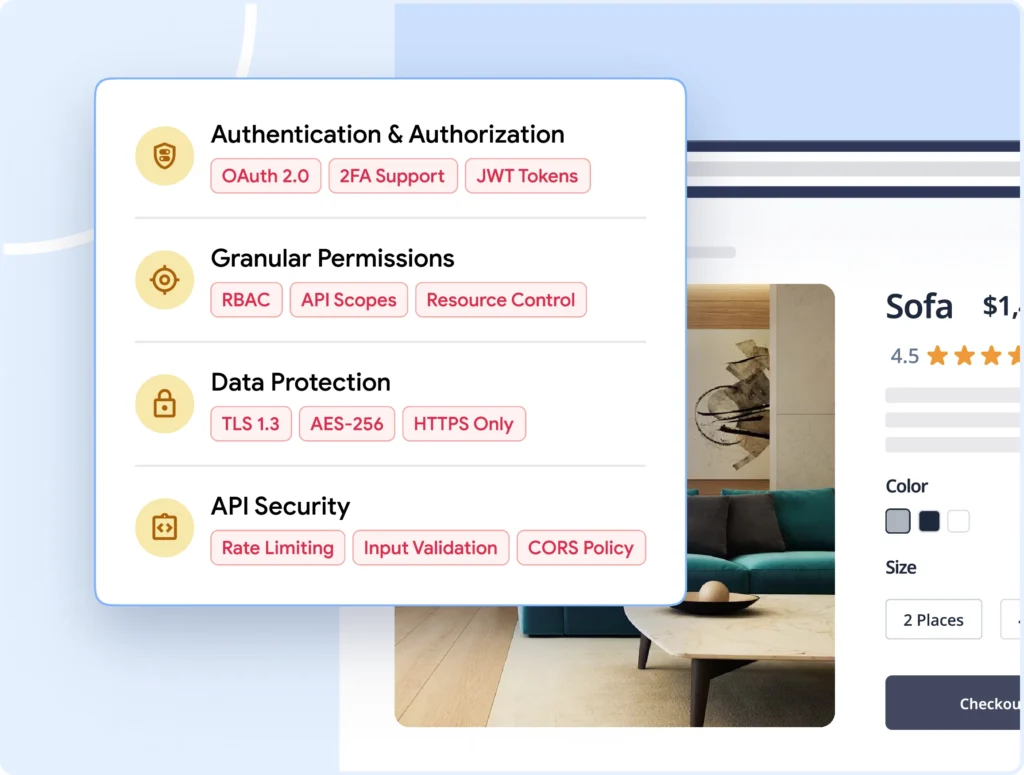 La seguridad integrada mantiene tus datos de SEO seguros.