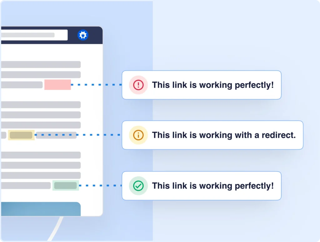 View the status of all your links.