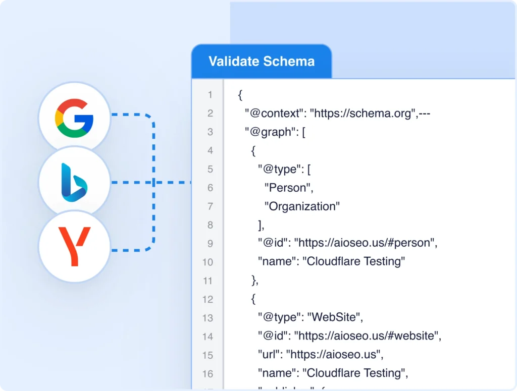Constructor de esquemas personalizados en el plugin AIOSEO para WordPress.