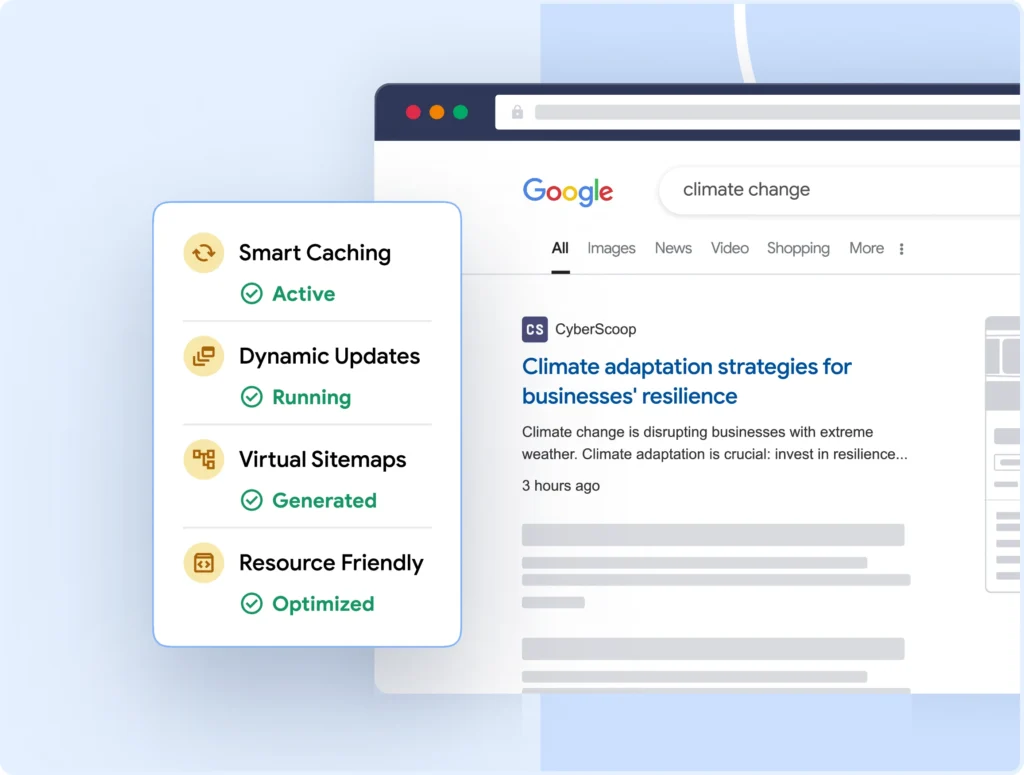 RSS sitemaps use dynamic generation to keep your site speed performing at its max.