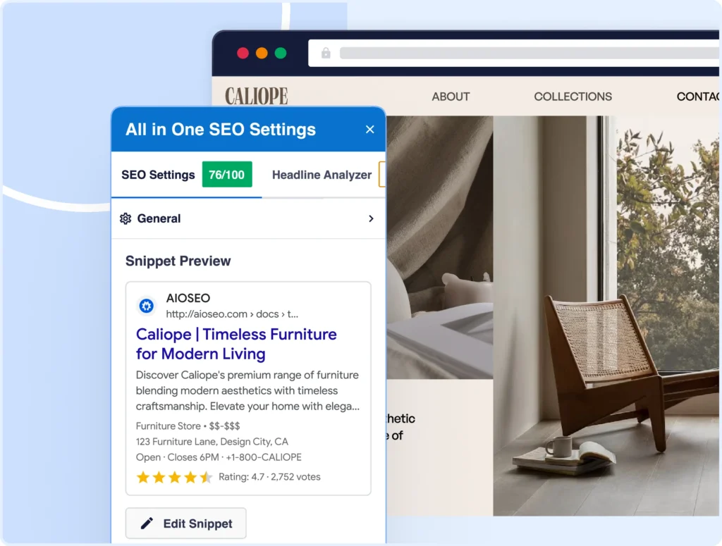 Ve previsualizaciones de fragmentos de Google mientras trabajas en WPBakery Builder.