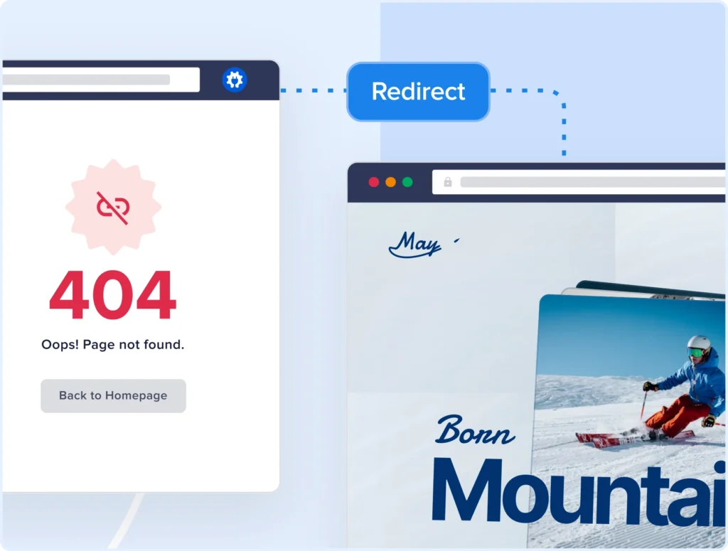 Implement redirects to avoid 404 page errors.